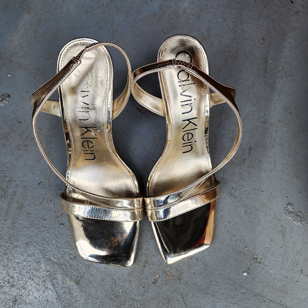 Calvin Klein Gold Heels